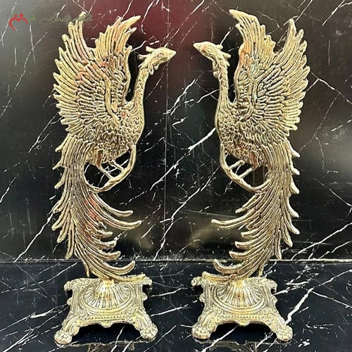 خرید، قیمت و مشخصات مجسمه های برنزی لوکس و امروزی در طرح طاووس های بزرگ روم باستان زیر قیمت | چترزندگی