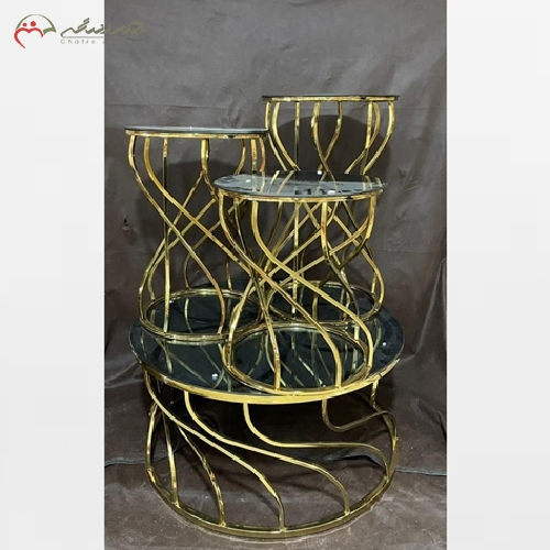 خرید، قیمت و مشخصات جلو مبلی برنزی با رویه شیشه و سنگی قابل سفارش به سلیقه شما با کیفیت درجه یک - چترزندگی