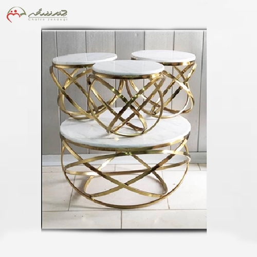 خرید، قیمت و مشخصات جلو مبلی برنزی با پایه های حلقه ای بسیار شیک و رنگ ثابت دارای ضمانت و کیفیت درجه یک - چترزندگی