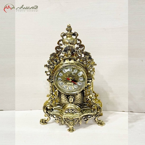خرید، قیمت و مشخصات ساعت رومیزی طرح کنت قالب اصلی و بدنه برنزی درجه یک - چترزندگی