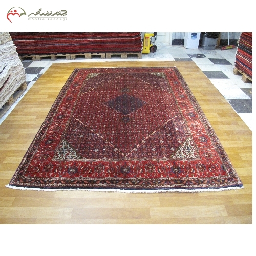 خرید، قیمت و مشخصات فرش دستبافت بیجار طرح ترنج و ماهی با الیاف درجه یک و ضمانت دوام فرش کد 39434 - چترزندگی