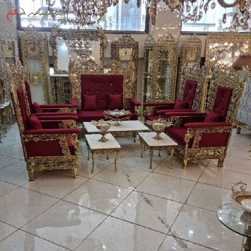 خرید، قیمت و مشخصات مبلمان 6 نفره بدنه طرح طاووس با تنوع رنگ پارچه و فوم درجه یک دارای ضمانت - چترزندگی