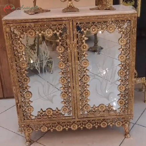 خرید، قیمت و مشخصات جا کفشی دو کابین طرح آفتابگردان رویه ی ام دی اف و آینه دار، طراحی عالی قیمت مناسب - چترزندگی