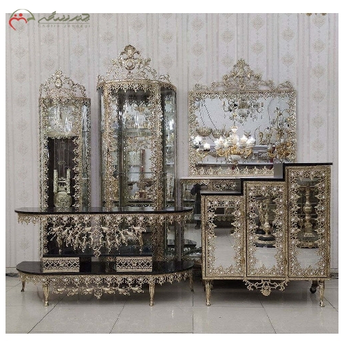 خرید، قیمت و مشخصات ست محصولات برنزی با طراحی ظریف و مدرن با بدنه طرح گل آفتابگردان و ضمانت رنگ بدنه کد 8051 - چترزندگی