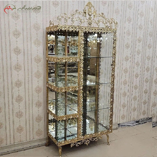 خرید، قیمت و مشخصات بوفه سه طبقه ی باکس دار طرح خورشید و برگ به رنگ فورتیک با ضمانت - چترزندگی