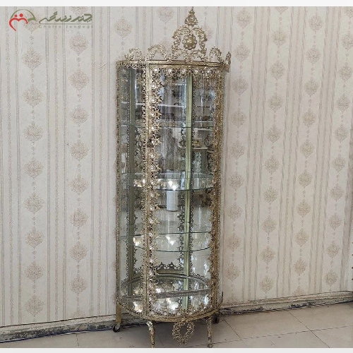 خرید، قیمت و مشخصات بوفه ی برنزی سه طبقه طرح آفتابگردان و رنگ فورتیک با کیفیت، ظاهر عالی و به قیمت تولید - چترزندگی