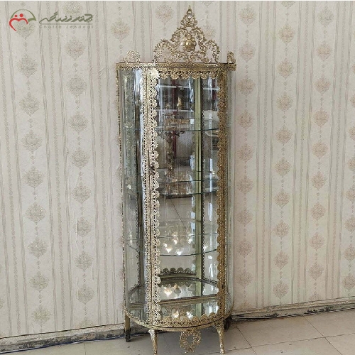 خرید، قیمت و مشخصات بوفه ی نیم گرد برنزی طرح گل رز با رنگ بدنه ی چند لایه با طراحی شیک و کاربردی - چترزندگی