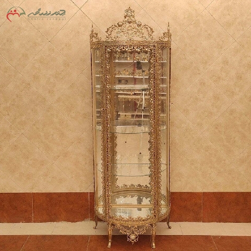 خرید، قیمت و مشخصات بوفه ی نیم گرد ( خم ) با طرح بدنه ی گل نقلی تاج دار، انتخابی درجه یک - چترزندگی