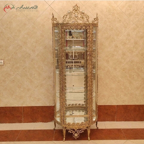 خرید، قیمت و مشخصات بوفه ی برنزی نیم گرد ( خم ) طرح گل رز برجسته ارزش خرید بالا نسبت به قیمت با گارانتی - چترزندگی