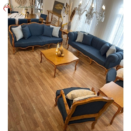 خرید، قیمت و مشخصات مبل 7 نفره ی کلاسیک همراه ناهار خوری 8 نفره، فوم HR با کیفیت و نشیمن راحت دارای گارانتی - چترزندگی