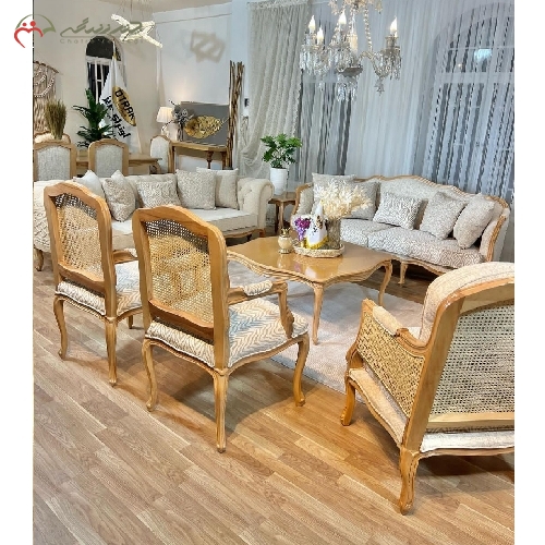 خرید، قیمت و مشخصات ست مبل 9 نفره همراه ناهار خوری 8 نفره، تولید شده با ظرافت و زیبایی بی نظیر و کیفیت درجه یک دارای ضمانت نامه - چترزندگی