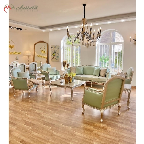 خرید، قیمت و مشخصات مبل 7 نفره همراه ناهار خوری 10 نفره، تولید شده به سفارش مشتری کار بسیار شیک و خاص با ضمانت نامه - چترزندگی