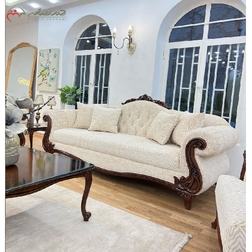 خرید، قیمت و مشخصات ست مبل و ناهار خوری به رنگ قهوه ای سوخته و پارچه سبز و شیری با تنوع رنگ بسیار بالا به انتخاب شما - چترزندگی