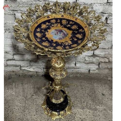 خرید، قیمت و مشخصات کنار سالنی برنزی طرح زنبوری با پایه ی سنگی با دوام و ستون ها بدون لقی، فروش به قیمت تولیدی - چترزندگی