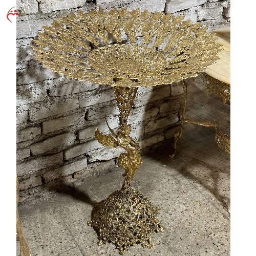 خرید، قیمت و مشخصات میوه خوری کنار سالنی سایز بزرگ طرح فرشته با بدنه ی برنزی و رنگ با کیفیت، فروش به قیمت تولیدی - چترزندگی