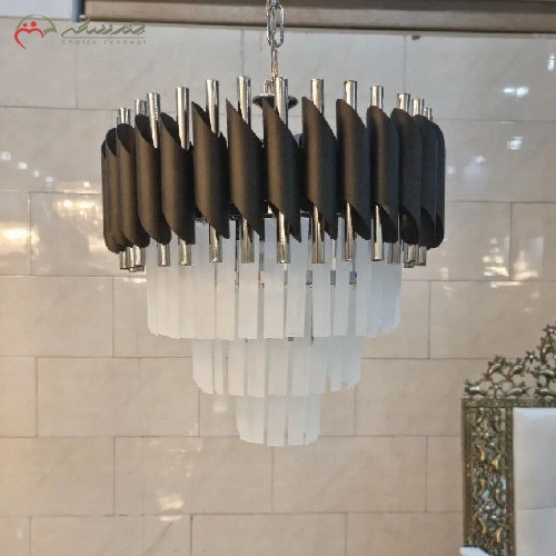 خرید، قیمت و مشخصات لوستر کریستالی طرح مدرن با رنگ یخی و نوردهی مناسب، کیفیت ساخت بالا با قیمت عالی دارای ضمانت - چترزندگی