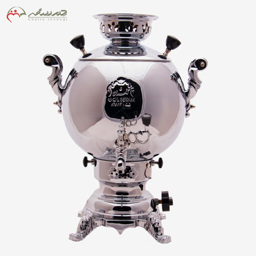 خرید، قیمت و مشخصات سماور 6 لیتری گازی گلستان مدل توپی دسته کروم،ارزان و با کیفیت _ چتر زندگی