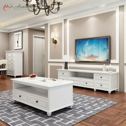 خرید، قیمت و مشخصات ست کامل میز تلویزیون، جلومبلی و درآور، رنگبندی، ارزان و با کیفیت _ چتر زندگی