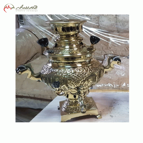 سماور برقی سه لیتری برنجی، قلم دست