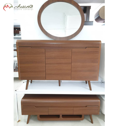 ست آینه کنسول و میز تلویزیون چوبی مدرن و شیک