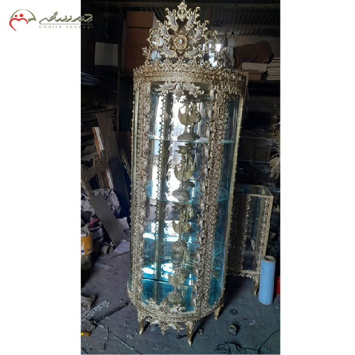 خرید، قیمت و مشخصات بوفه گرد با آبکاری آلومینیوم پایه دار مدل تاج دار، ارزان و با کیفیت _ چترزندگی