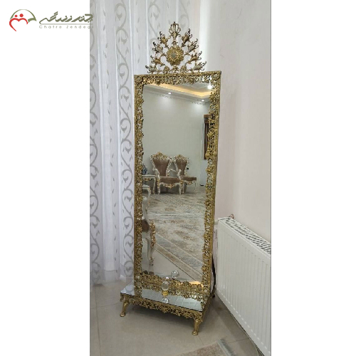 خرید، قیمت و مشخصات آینه ایستاده برنزی اصل طرح خورشیدی، به قیمت تولیدی _ چترزندگی