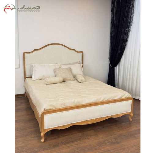 خرید، قیمت و مشخصات تخت خواب مدل فرانسوی چوب راش، شیک و مدرن _ چترزندگی