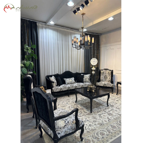 خرید، قیمت و مشخصات  مبلمان سلطنتی 7 نفره مدل هیرا، شیک و مدرن _ چترزندگی