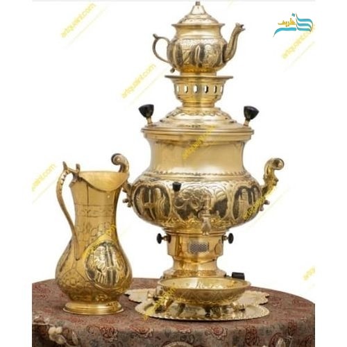 خرید آنلاین، سماور گازی برنجی با ظرفیت اسمی8 لیتری، زیبا و با کیفیت، زیر قیمت بازار | چترزندگی