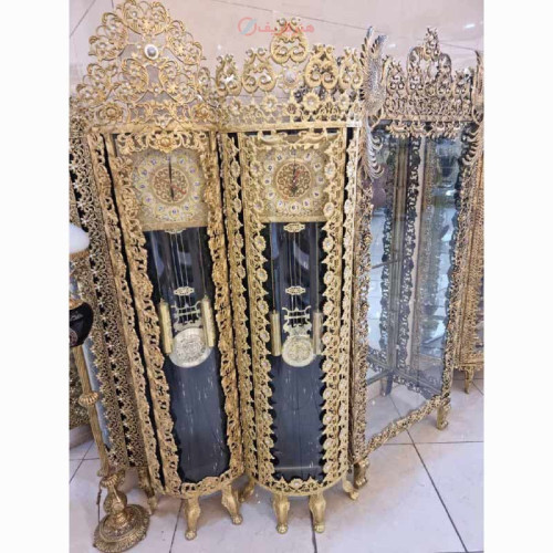 خرید، قیمت و مشخصات ساعت ایستاده تاجدار با رنگ ثابت و روکش برنز و ورق ضخیم با کیفیت درجه یک محصول اصفهان _ هنرظریف