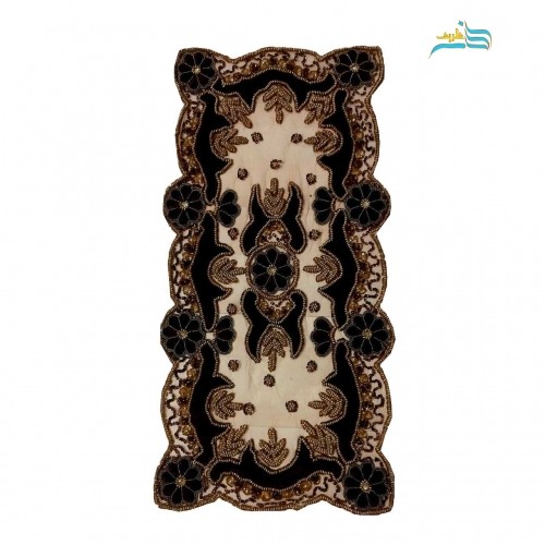 خرید آنلاین، رومیزی تور مستطیل  سوزن دوزی و آینه کاری B-16 سنگدوزی تمیز و زیبا، با قیمتی بسیار مناسب | چترزندگی