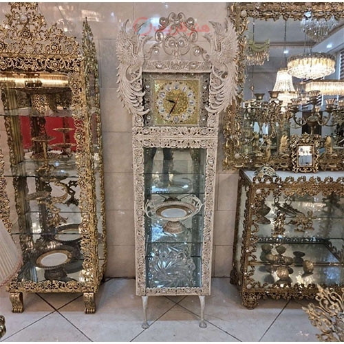خرید، قیمت و مشخصات بوفه ساعتی طرح سیمرغ، بسیار خاص با آبکاری درجه یک زیر قیمت بازار، کیفیت عالی _ هنرظریف