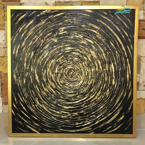 خرید آنلاین، تابلو سیاهچاله کار شده با ورق طلا به صورت برجسته با کیفتی بالا ، زیبا و مدرن، زیر قیمت بازار | چترزندگی