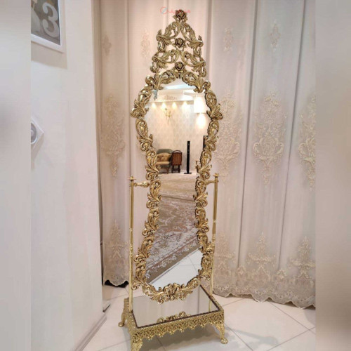 خرید آنلاین، آینه قدی مدل بی نهایت از جنس آلیاژ آلومنیوم با آبکاری برنز، همراه گارانتی ثبات رنگ، قیمت مناسب | چترزندگی