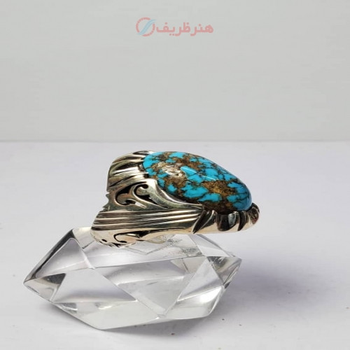 خرید آنلاین، انگشتر فیروزه شجری نیشابوری همراه رکاب نقره دست ساز، کار شده و زیبا، زیر قیمت بازار | چترزندگی