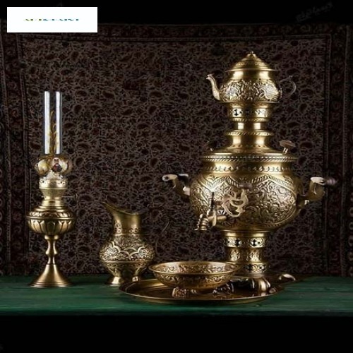 خرید آنلاین، سماور برنجی زغالی 5 لیتری، دارای روکش نانو با قلمزنی زیبا و  نقش و نگاری فوق العاده، باقیمت مناسب | چترزندگی