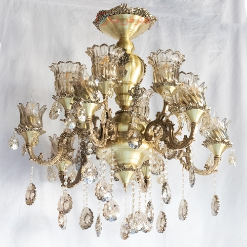 خرید، قیمت و مشخصات لوستر مجلسی با طراحی جدید شاخه ها و بدنه زیبا نورپردازی عالی در محیط _ هنرظریف