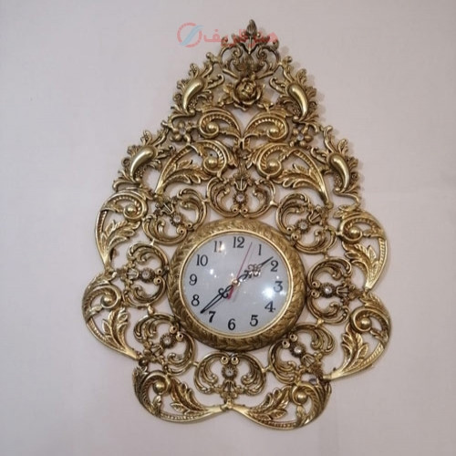 خرید آنلاین، ساعت دیواری طرح موج دریا، جنس آلیاژ آلومنیوم با آبکاری برنز، کیفیت اعلاء، قیمت بازار | چترزندگی