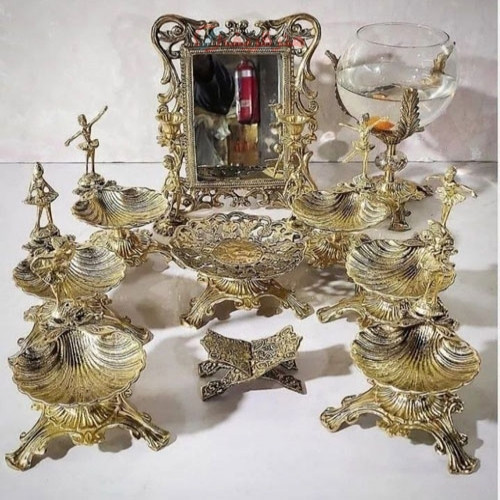 خرید آنلاین، ست هفت سین طرح صدفی از جنس برنز با طراحی خاص و زیبا، زیر قیمت بازار | چترزندگی