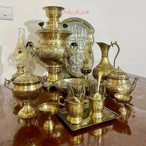 خرید آنلاین، سروس کامل سماور 4 لیتری ذغالی لیتری، برنج اصل با دوبل هواکش، قلم زنی خاص و زیبا، زیر قیمت بازار | چترزندگی