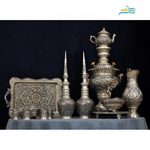 خرید آنلاین، سرویس سماور و چای خوری و تنگ شاخدار دارای روکش کوره ای،ثبات رنگ و مقاومت بالا، قیمت مناسب | چترزندگی