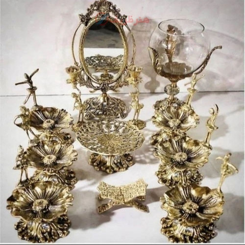 خرید آنلاین، هفت سین مدل گل با پرنسس های  رقصان از جنس برنز با کیفیت عالی، زیر قیمت بازار | چترزندگی