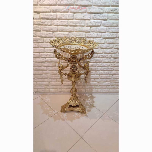 خرید آنلاین، کنارسالنی آلیاژی آلومنیوم با آبکاری برنز، طرح فرشته و 2 شاخه نگه دارنده، 5 سال ضمانت رنگ، زیر قیمت بازار | چترزندگی