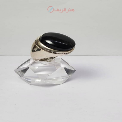 خرید آنلاین، انگشتر مردانه با نگین یشم یمنی، رکاب دست ساز نقره، با قیمت مناسب | چترزندگی