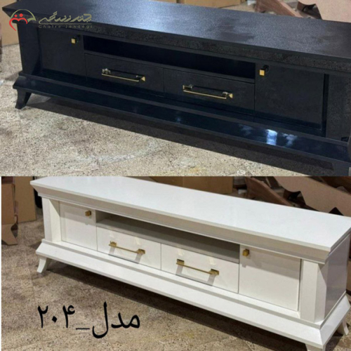 میز تلویزیون چوبی نئوکلاسیک جادار