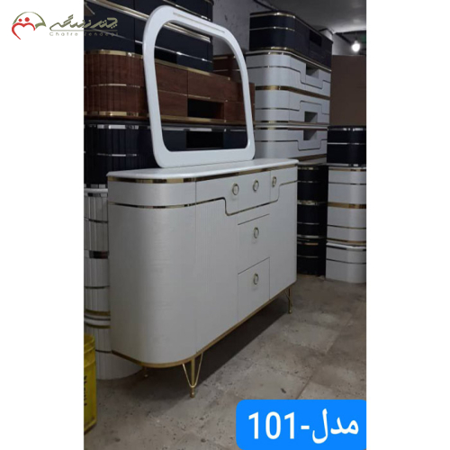 ست میز تلویزیون و آینه کنسول چوبی مدرن در انواع رنگبندی