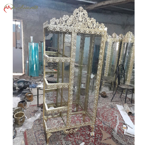 بوفه آبکاری آلومینیومی پایه دار سه طبقه_چترزندگی