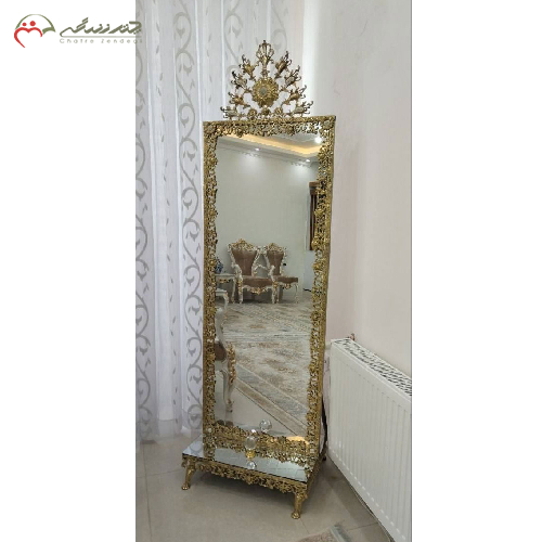 آینه ایستاده برنزی اصل طرح خورشیدی