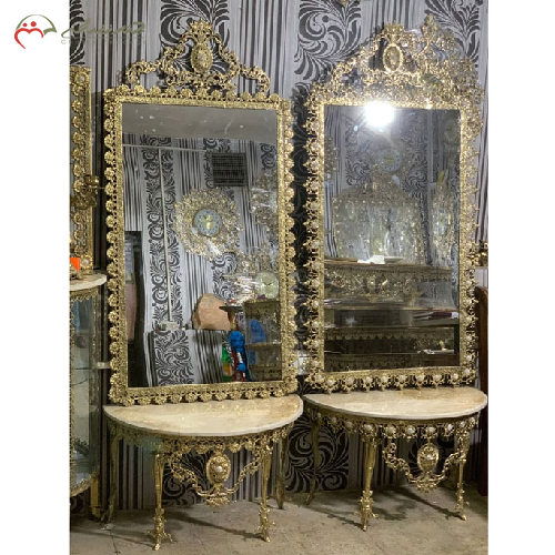 آینه کنسول برنزی اصل در دو طرح جذاب