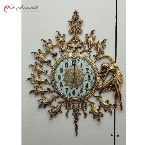 ساعت دیواری برنزی اصل طرح فرشته _ چترزندگی